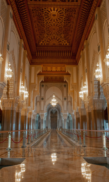 Inside King Hassan II Mosque