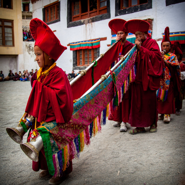 Procession of the Tibetan Buddhist Horns