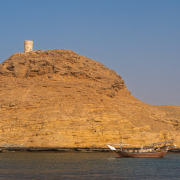 Oman-019-Watchtower-And-Dhow