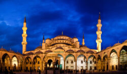 The Blue Mosque Courtyard at Dusk