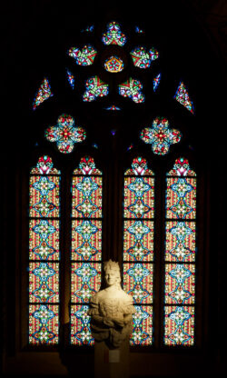 Statue and Stained Glass