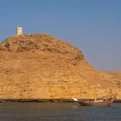 Oman-019-Watchtower-And-Dhow